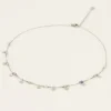 Collier Vintage Avec Perles Et Pastilles Lilas