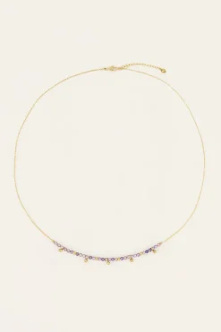 Collier Vintage Avec Perles Et Billes Lilas