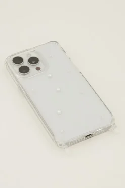 Coque De Téléphone Transparente Avec Perles