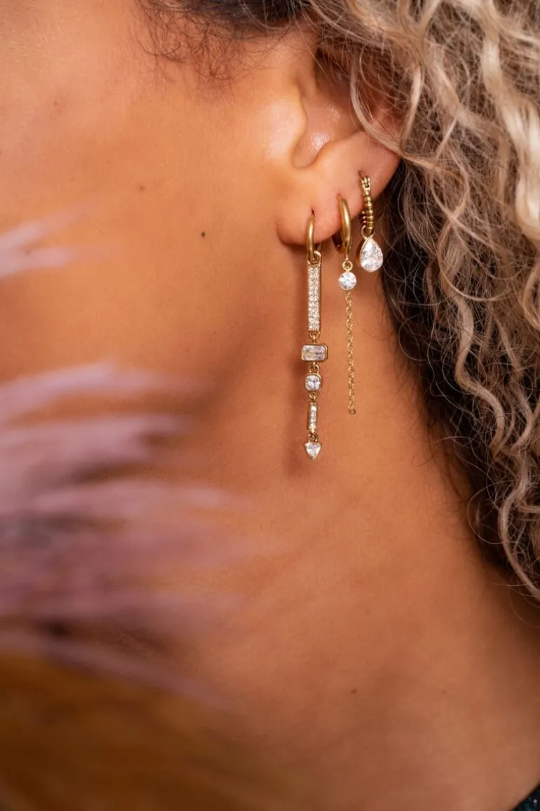Créoles Avec Goutte En Strass