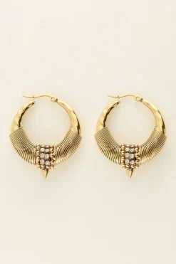 Créoles Bali à Perles Et Strass