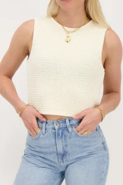 Débardeur En Maille Beige