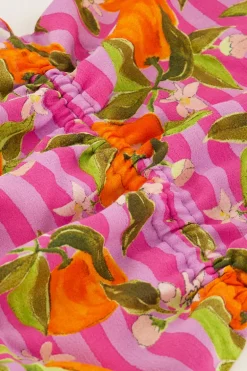 Débardeur Rose à Imprimé Orange