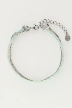 Double Bracelet Avec Chaîne Et Corde