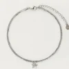 Double Bracelet De Cheville Minimaliste Avec Charms étoile