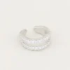Earcuff à Double Anneau Et Strass
