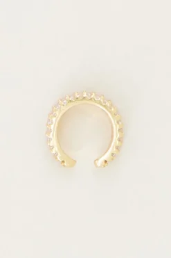Earcuff à Double Anneau Et Strass