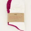 Ensemble De Chaussettes Blanches Et Violettes à Volants
