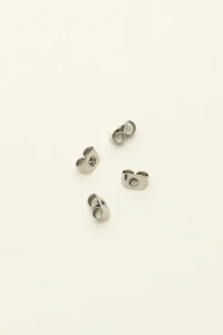 Fermoirs De Boucles D'oreilles En Acier Inoxydable 4 Pièces