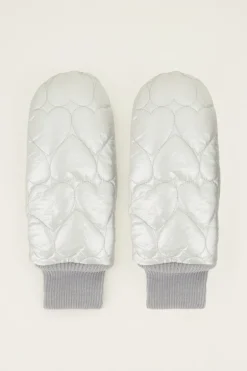 Gants Argentés Avec Cœurs Rembourrés