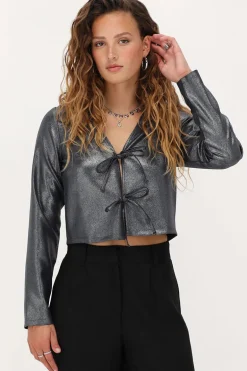 Gris Foncé Foncé Avec Lurex Et Nœuds