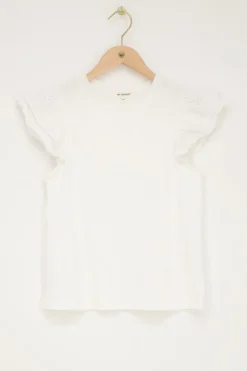 Haut Blanc Avec Manches Brodées