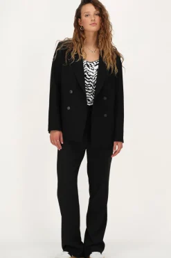 Haut Zébré Noir Et Blanc Avec Paillettes