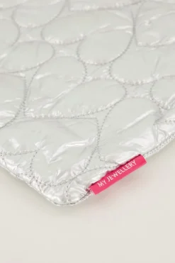 Housse Pour Ordinateur Argentée Avec Motif Coeur