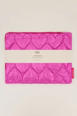 Housse Pour Ordinateur Rose Avec Motif Coeur