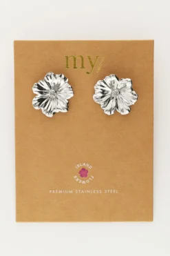 Island Clous D'oreilles Avec Fleur
