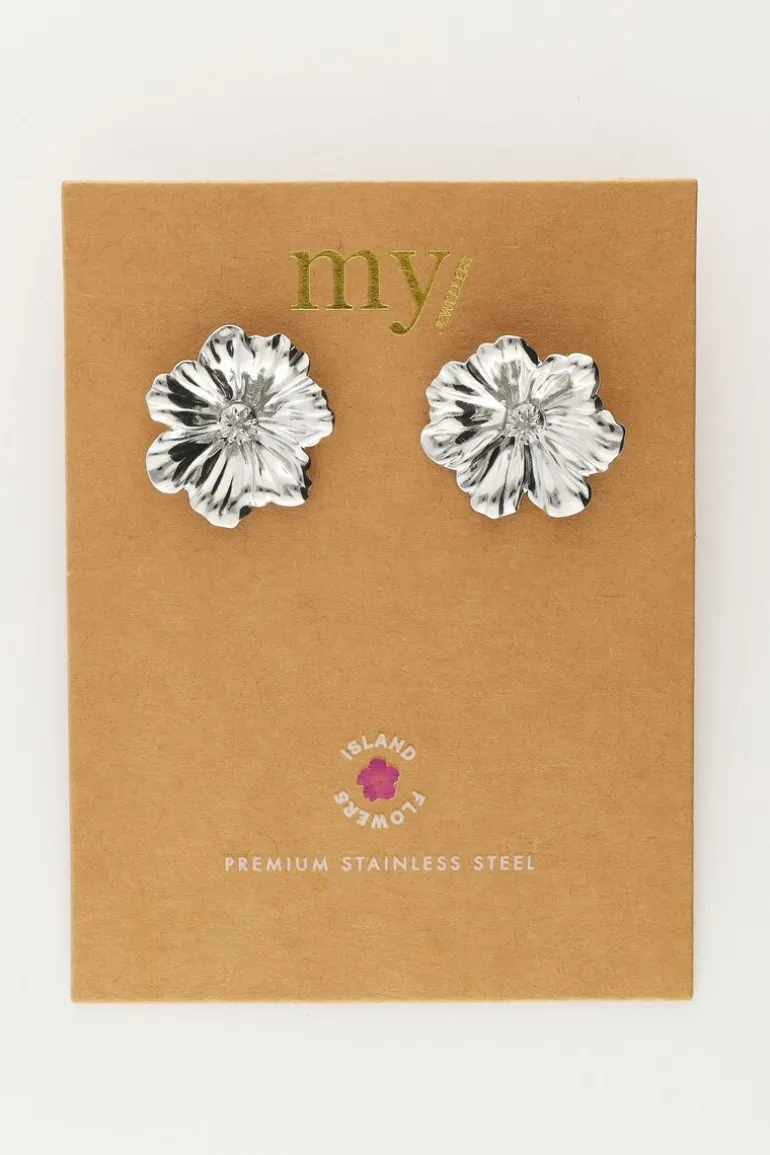 Island Clous D'oreilles Avec Fleur