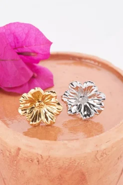 Island Clous D'oreilles Avec Fleur