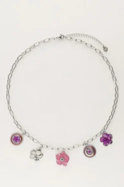 Island Collier Avec 5 Charms Fleurs