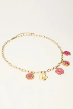 Island Collier Avec 5 Charms Fleurs