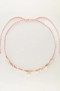 Island Collier Cordon Violet Avec Perles