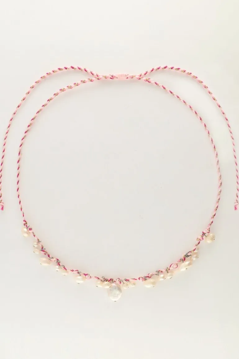 Island Collier Cordon Violet Avec Perles
