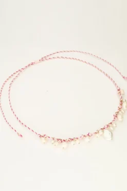 Island Collier Cordon Violet Avec Perles