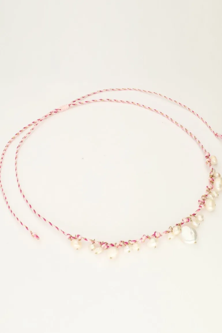Island Collier Cordon Violet Avec Perles