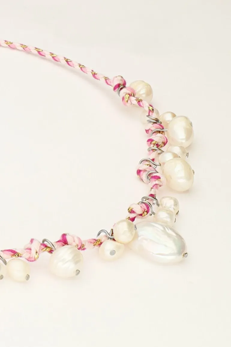 Island Collier Cordon Violet Avec Perles