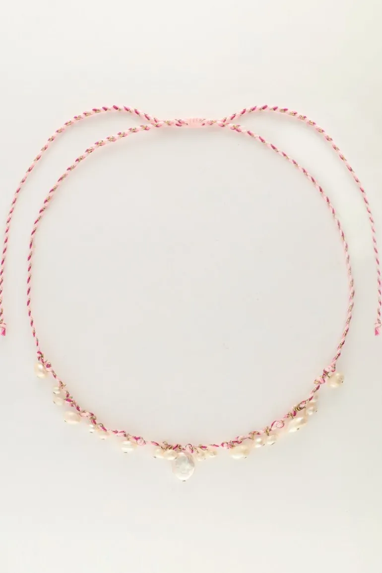 Island Collier Cordon Violet Avec Perles