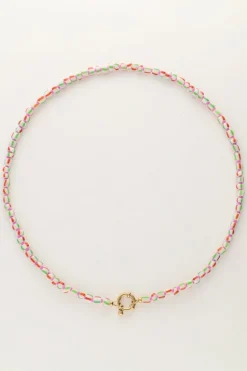 Island Collier De Perles Vertes Avec Fermoir