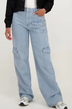 Jean Denim Bleu Cargo