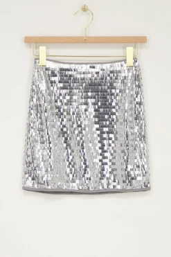 Jupe à Paillettes Argentées