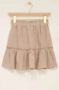 Jupe Beige à Volant