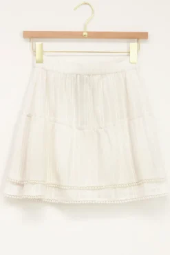 Jupe Blanche à Pompons