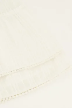 Jupe Blanche à Pompons
