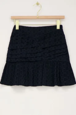 Jupe Bleu Foncé Avec Broderie Anglaise