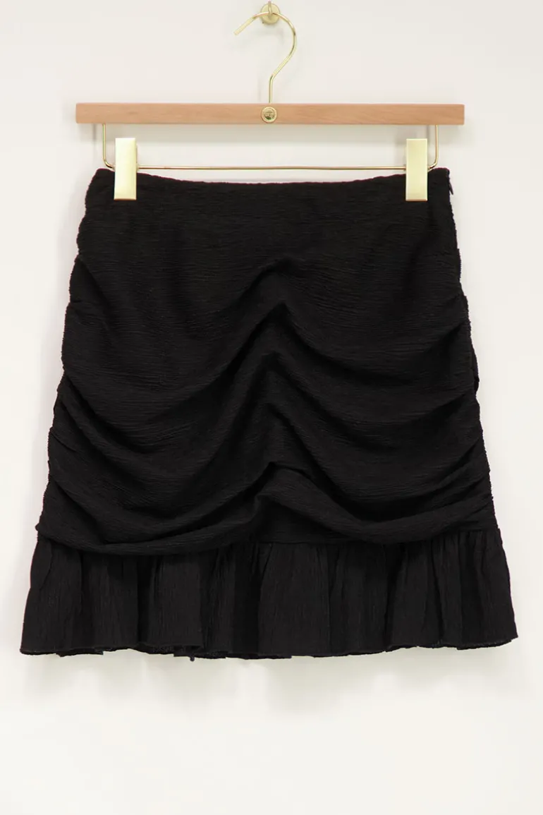 Jupe Courte Drapée Noire
