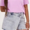 Jupe En Denim Bleu Avec Boutons