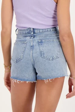 Jupe En Denim Bleu Avec Perles