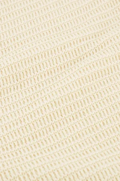 Jupe Midi En Maille Beige Avec Fente