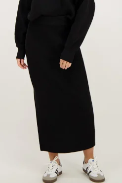Jupe Midi Noire Fendue