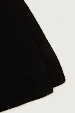 Jupe Midi Noire Structurée Avec Fente