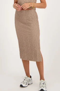 Jupe Midi Taupe
