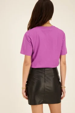 Jupe Plissée Noire En Simili-cuir