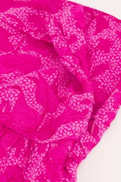 Jupe Rose à Plis Et Imprimé Floral