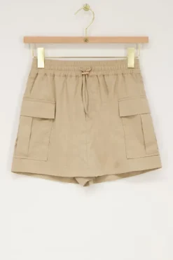 Jupe-short Beige Avec Poches Cargo