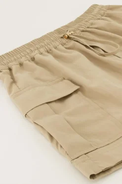 Jupe-short Beige Avec Poches Cargo
