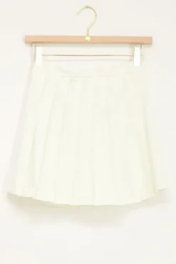 Jupe-short Blanche Plissée