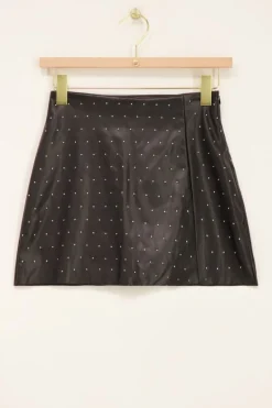 Jupe-short Noire à Clous